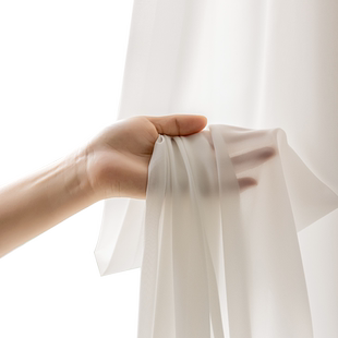 加厚金刚纱窗帘纱帘透光不透人白纱客厅卧室阳台窗纱白色飘窗隔断