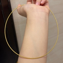 项链绳黄金吊坠挂绳项圈女颈带高级感永不掉色沙金项链颈链锁骨链