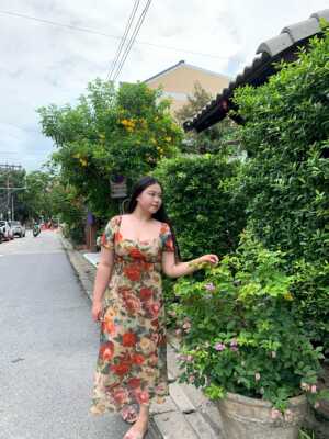 「夏季6折」 Chestnut 「人间富贵花」港风复古高腰显瘦连衣裙
