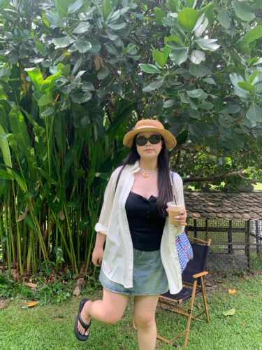 「夏季5折」 Chestnut 遮肚肚夏季新款复古显瘦修身牛仔半身裙