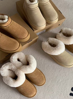 Chestnut 12.21 20:00冬季新款羊毛厚底保暖防滑雪地靴