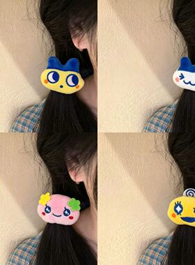 日系甜妹毛绒卡通双马尾发圈