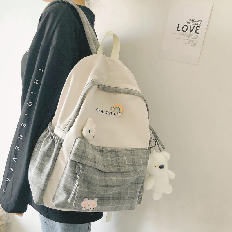 中学生补课包书包女生2024新款双肩包轻便网红爆款高颜值小众简约