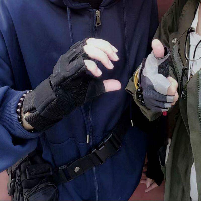 手套cos黑色半指盗墓笔记吴邪款张起灵COS耍酷造型摄影防滑耐磨截