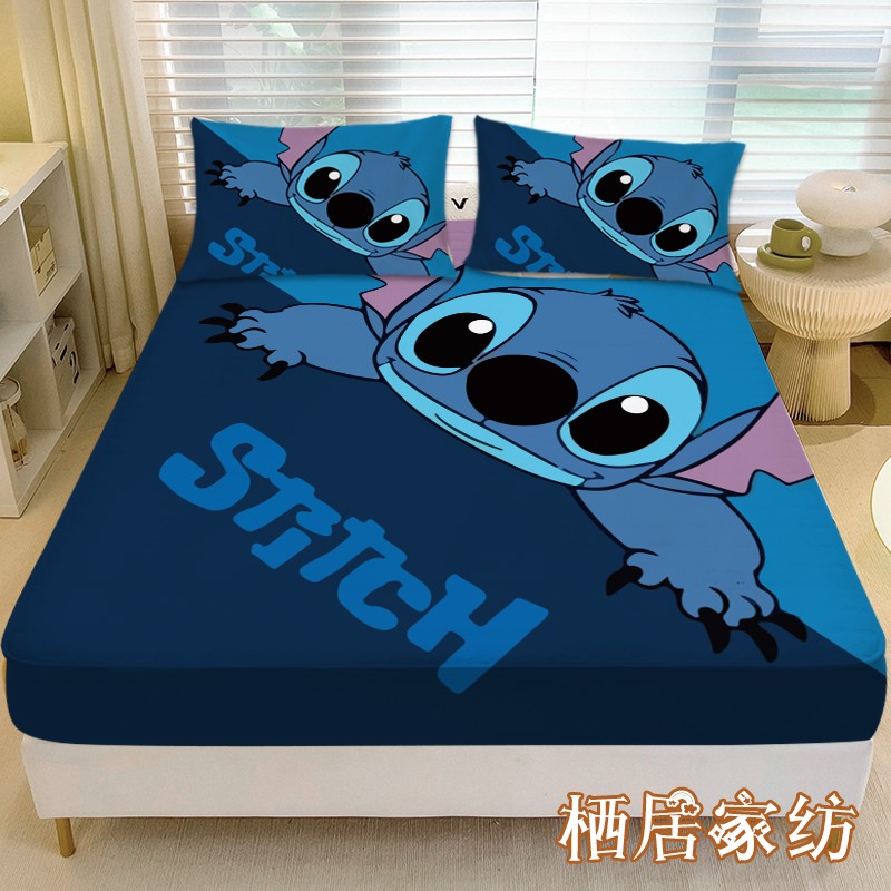 卡通可爱史迪仔床笠全包床笠套