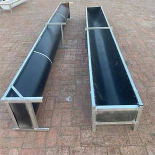 养牛草料用品单槽草槽羔羊新款输送带组装平面羊槽子橡胶长方形结