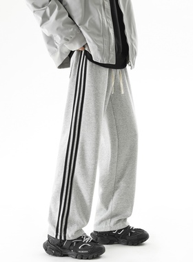 City Hipster 直筒裤男夏季2025年新款卫裤重磅340克宽松休闲长裤