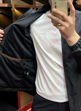 【现货】9806男士春季纯色立领时尚休闲百搭夹克商务潮流外套轻便