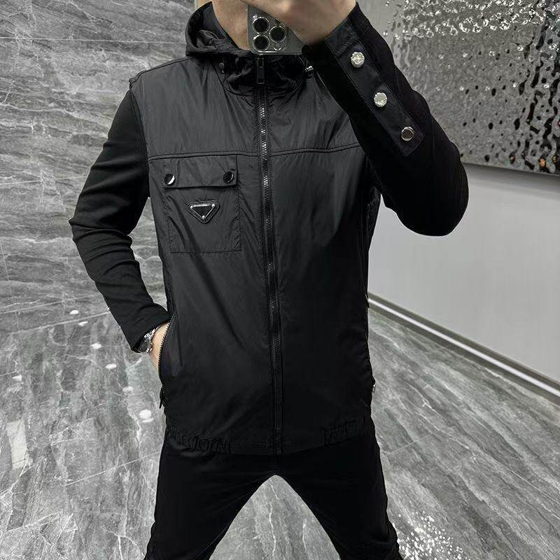 【现货】1339男士秋冬新品休闲百搭薄棉马甲保暖潮流连帽时尚坎肩