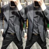 现货 西服外套纯色简约时尚 1326秋季 男士 休闲舒适商务轻奢 新款