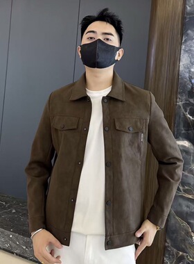 【现货】9819男士春季爆款皮衣外套扎染水洗皮高品质皮夹克机车风