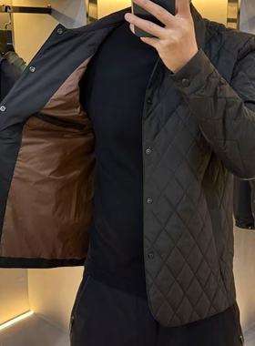 【现货】25340男士棉服外套商务百搭夹克时尚春秋薄棉绗缝新品古