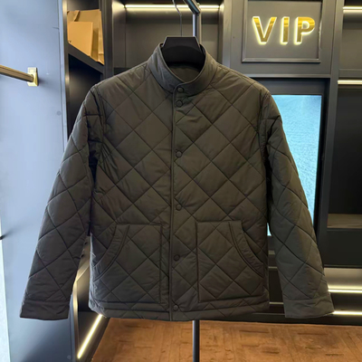 男士新品菱格棉衣保暖夹克