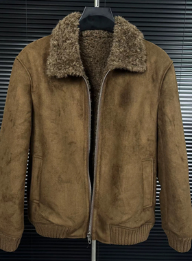 【现货】Z-085秋冬皮毛一体男士夹克外套新品百搭款时尚休闲舒适