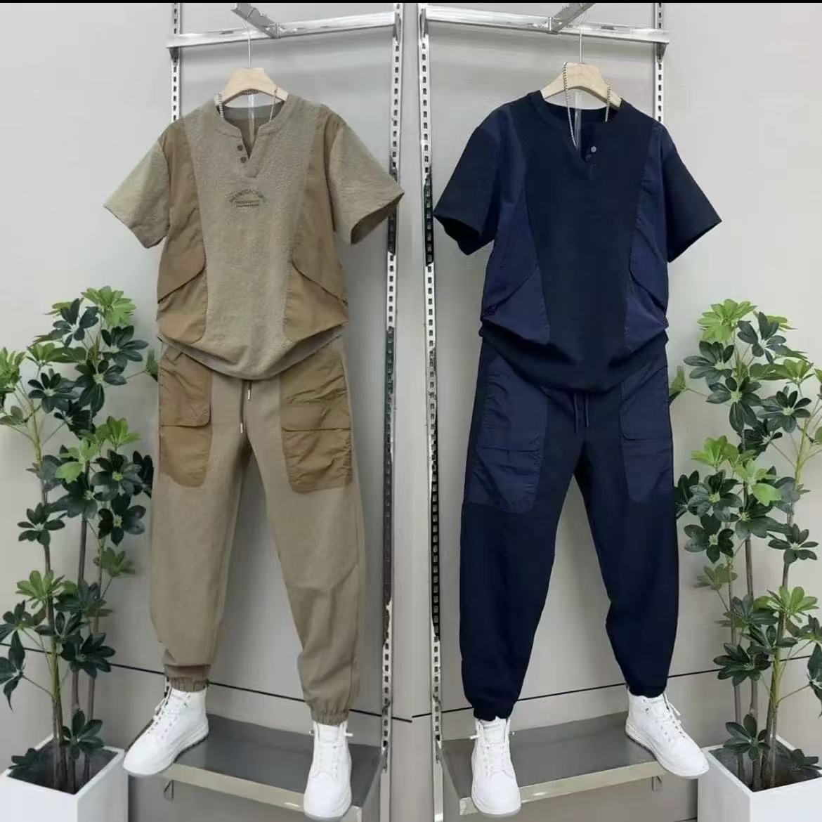 夏季男士爆款休闲套装潮流