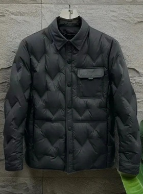 【现货】7523秋冬男士轻薄羽绒夹克轻奢时尚百搭重工休闲外套纯色