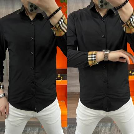 68123春秋衬衫男轻奢高品质百搭上衣商务休闲气质显瘦潮流长袖