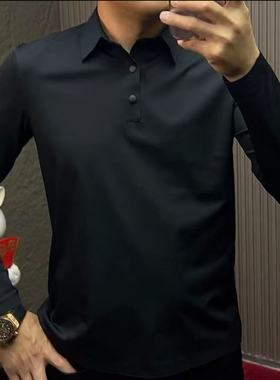 【现货】35167男士新款秋冬无痕POLO衫户外简约纯色商务百搭内搭