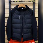 拼接身羽绒外套时尚 7362冬季 高级感保暖连帽棉袖 男士 潮流百搭 新品