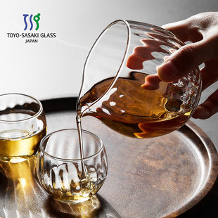 日本原装进口玻璃公道杯子耐热分茶器茶杯高档茶具套装日式清酒杯