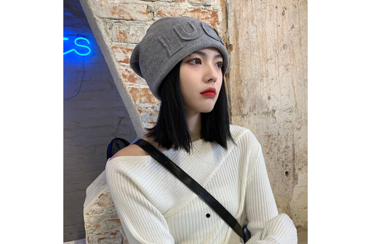 短发带的帽子女士带假发帽子2022新款一体冬天适合圆脸戴的帽子假