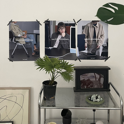 [北欧风穿搭]ins博主高级感模特组合服装店装饰画芯