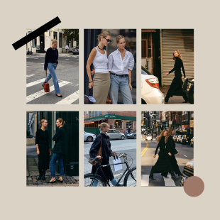 店直播间海报 秋冬复古大衣模特服装 设计师搭配ins画芯 欧美街拍