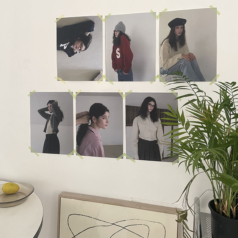 [北欧look]ins博主秋季穿搭服装店墙贴装饰画芯图片