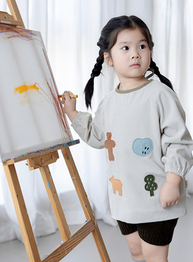 典举宝宝罩衣秋冬儿童幼儿园防脏吃饭围兜围裙婴儿辅食反穿衣外穿