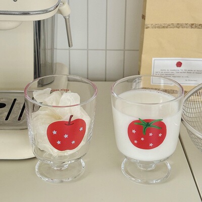 番茄杯子饮料果汁杯甜品杯牛奶杯