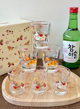 马年本命年丨ins小酒杯可爱shot烧酒杯白酒杯一口杯子弹玻璃杯子