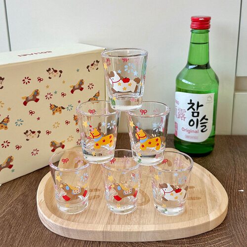 马年本命年丨ins小酒杯可爱shot烧酒杯白酒杯一口杯子弹玻璃杯子