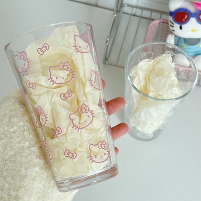[送玻璃弯吸管]kt猫咪吸管杯