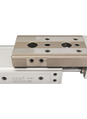 气动滑台可调行程气缸精密带导轨HLQ型MXQ8-10/12/30/40/50/75-AS