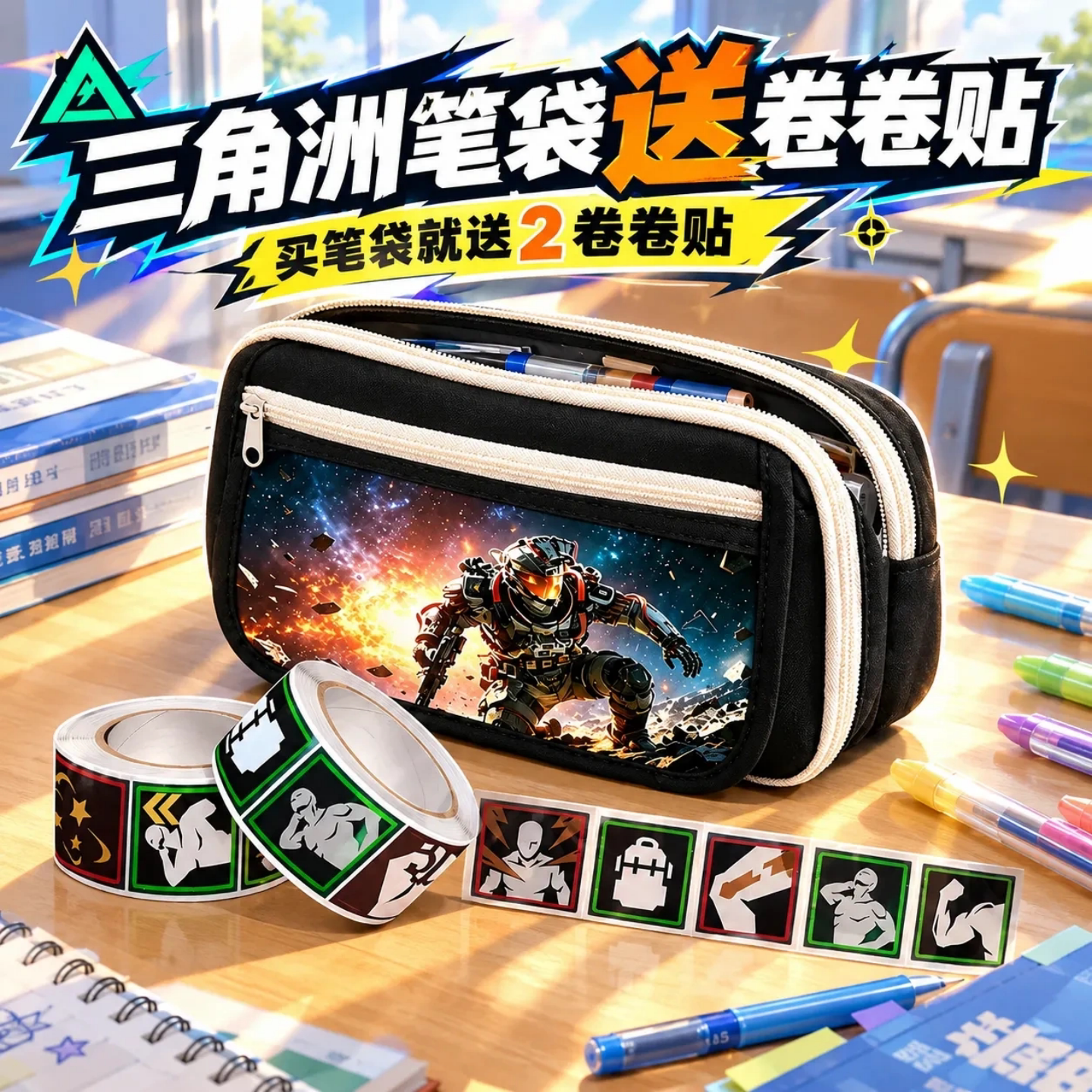 三角洲行动威龙干员大容量笔袋