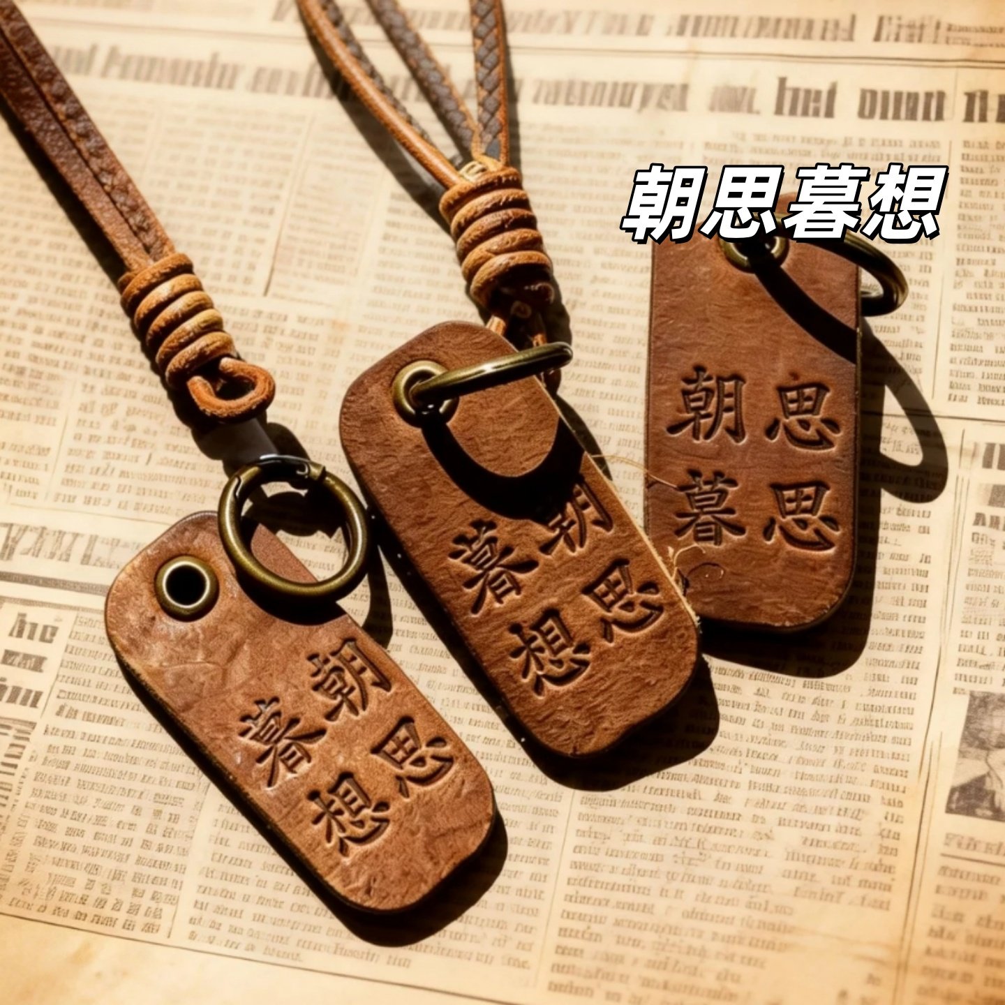 朝思暮想双挂件轨同款复古钥匙扣吊坠元旦礼物包包小挂饰周边