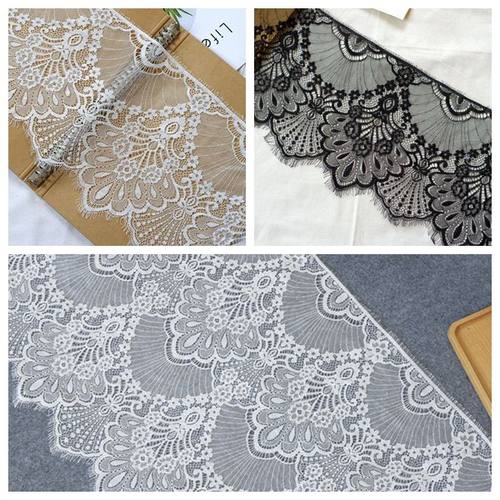 3米长 宽25-50cm凤尾睫毛花边布料 DIY婚纱窗帘裙摆服饰辅料lace