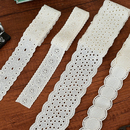 复古米黄色优质纯棉刺绣棉布花边辅料衣服服饰手工diy装 饰花边带