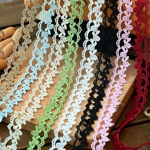 饰辅料 装 宽2.5cm涤纶水溶镂空刺绣花边 可穿孔蕾丝DIY手工服装