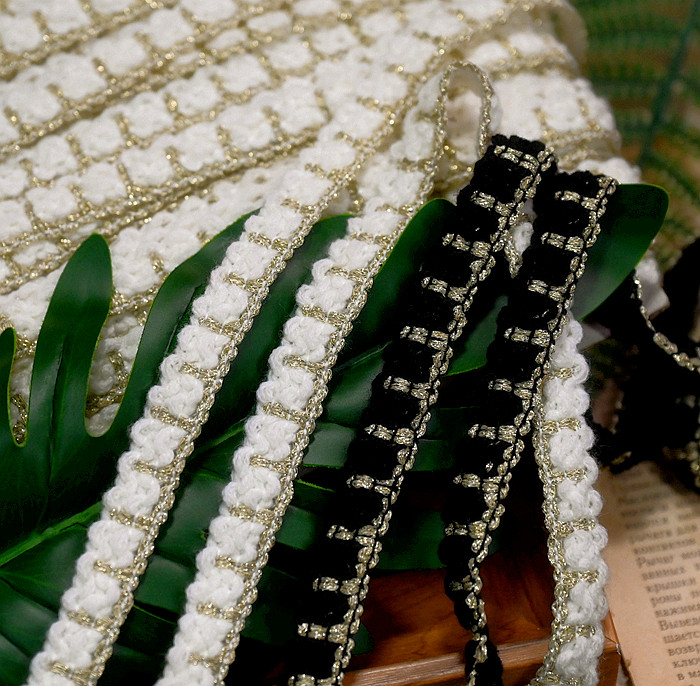 宽1.5cm小香风外套花边手工diy衣襟领口袖口装饰辅料金丝花边带,居家布艺,花边,淘宝优惠券,粉丝福利购,淘宝优惠卷