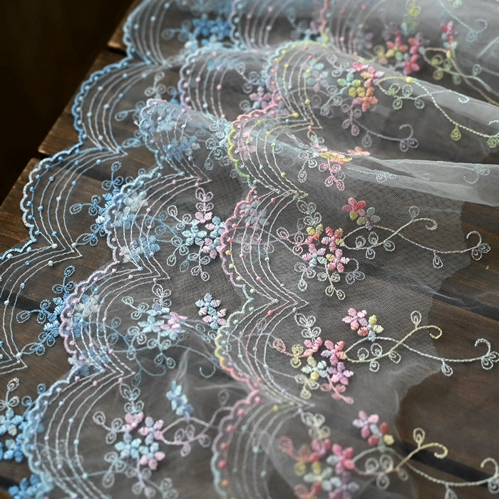 彩色网纱刺绣花边衣边窗帘床品娃衣装饰辅料手工diy制作蕾丝边,居家布艺,花边,淘宝优惠券,粉丝福利购,淘宝优惠卷