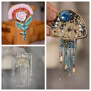 花朵五角星布流苏贴衣服的手缝贴片 DIY补丁贴衣服鞋帽包包布贴