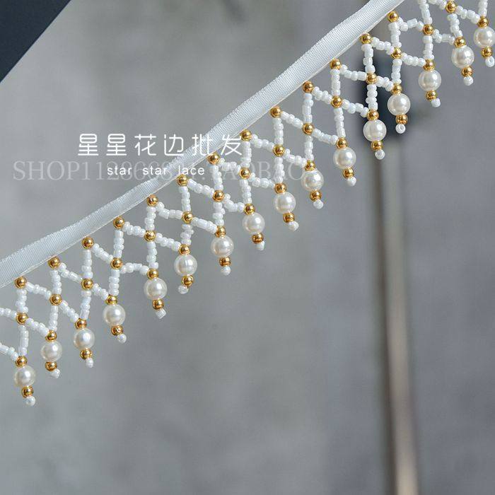 手工缝制金吊坠串珠流苏花边 DIY服装舞台服家居窗帘头饰装饰辅料