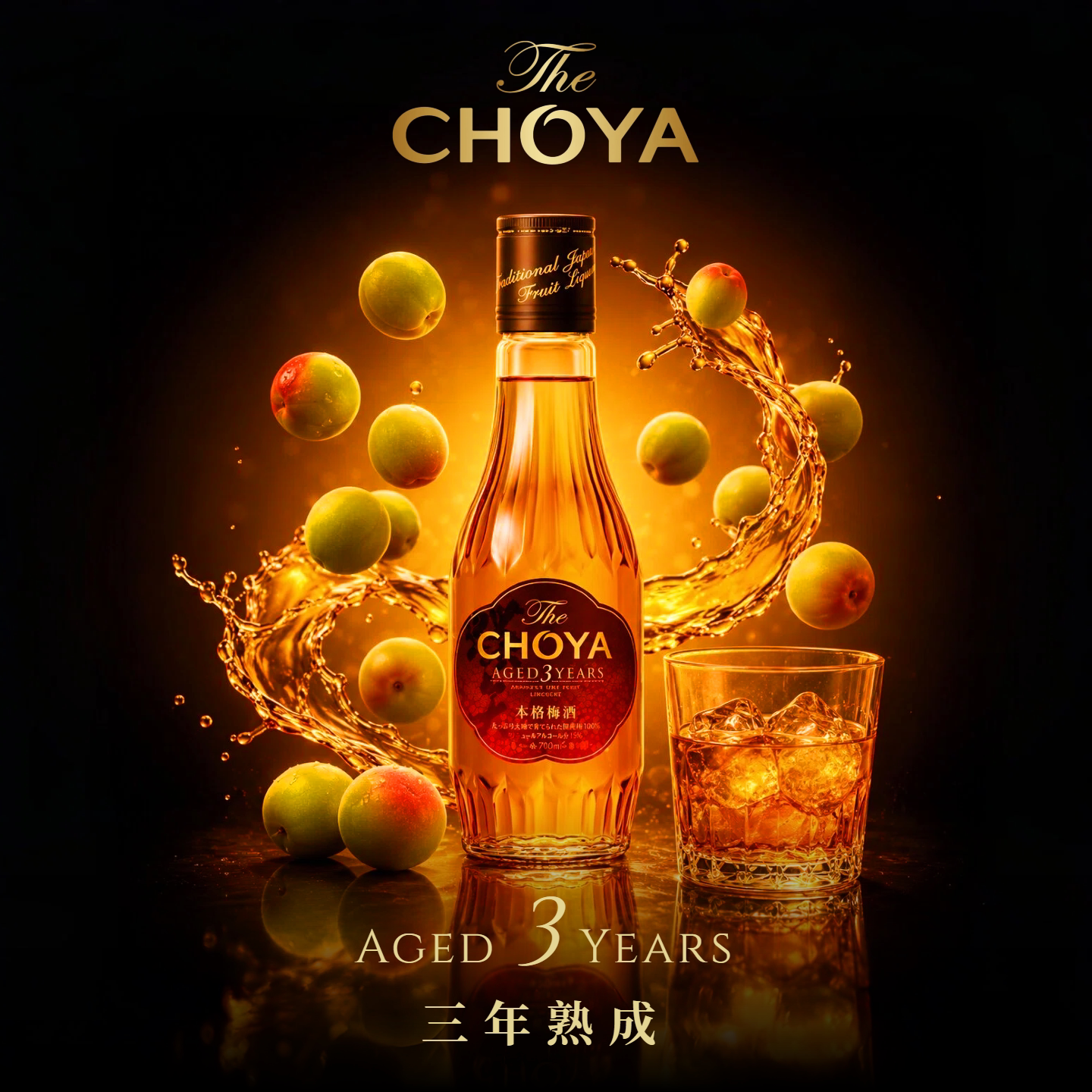 CHOYA蝶矢三年陈本格梅酒200ml日本大阪蝶矢俏雅梅子酒100%南高梅