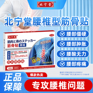 北宁堂腰椎型筋骨疼痛贴膏旗舰店辅助治疗腰肌劳损间盘突出理疗药
