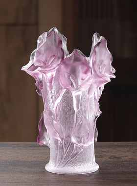 古法琉璃花瓶摆件轻奢高档