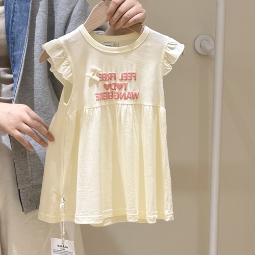 WBT旺贝特女童吊带连衣裙夏季薄款粉色卡通A类亲肤透气天丝凉感