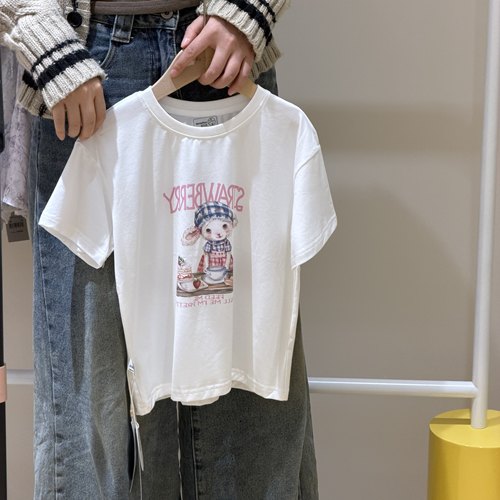 旺贝特中大童女童夏季短袖T恤