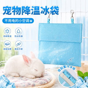 宠物降温冰袋冰晶盒套兔子仓鼠猫咪狗狗鹦鹉鸟笼夏季散热神器冰板