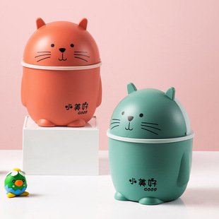 卡通桌面多功能收纳盒 垃圾桶 家用可爱小号废纸篓 创意网红迷你款